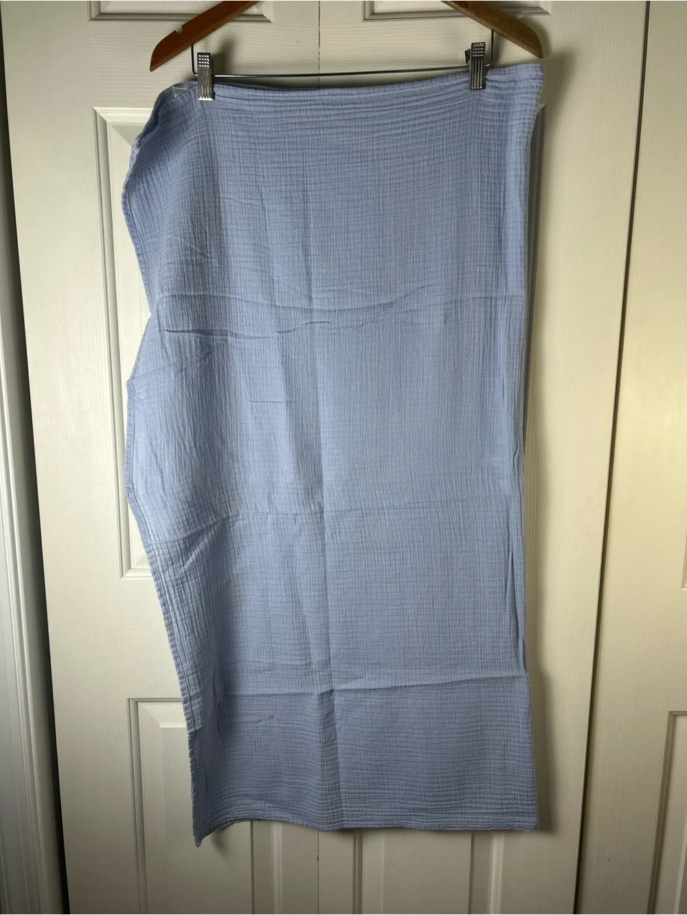 Aden + Anais Essentials Solid Blue Baby Swaddle Blanket Muslin Cotton Thin